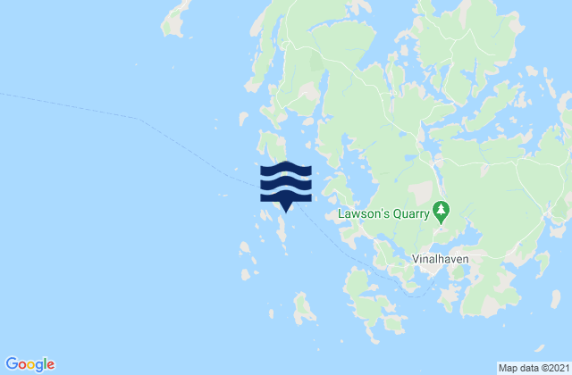 Mapa da tábua de marés em Laireys Island south of, United States