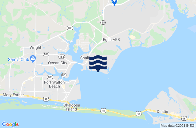 Mapa da tábua de marés em Lake Lorraine, United States