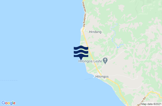 Mapa da tábua de marés em Lamak, Philippines