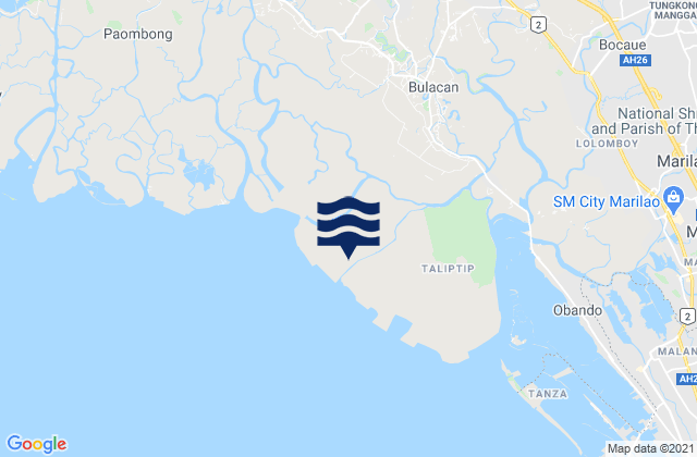 Mapa da tábua de marés em Lambakin, Philippines