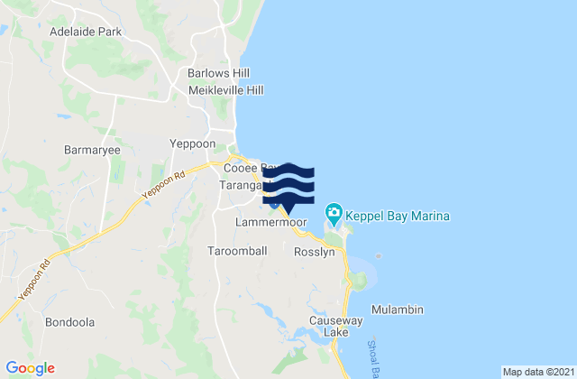 Mapa da tábua de marés em Lammermoor Beach, Australia