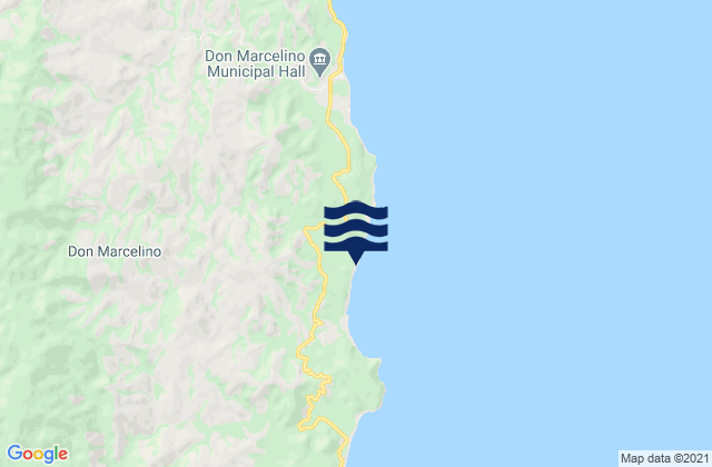 Mapa da tábua de marés em Lapuan, Philippines