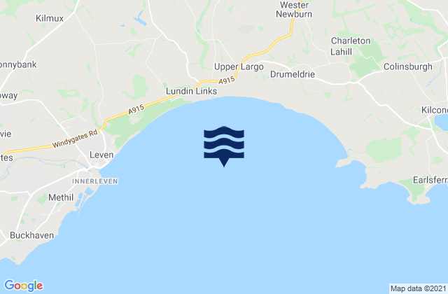 Mapa da tábua de marés em Largo Bay, United Kingdom