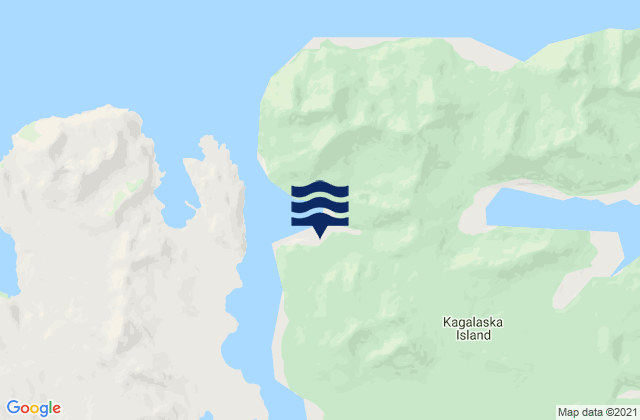 Mapa da tábua de marés em Laska Cove (Kagalaska Island), United States