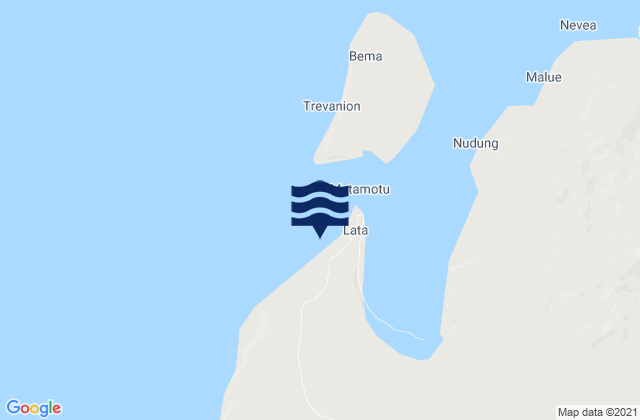 Mapa da tábua de marés em Lata, Solomon Islands
