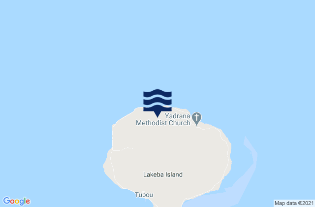 Mapa da tábua de marés em Lau Province, Fiji