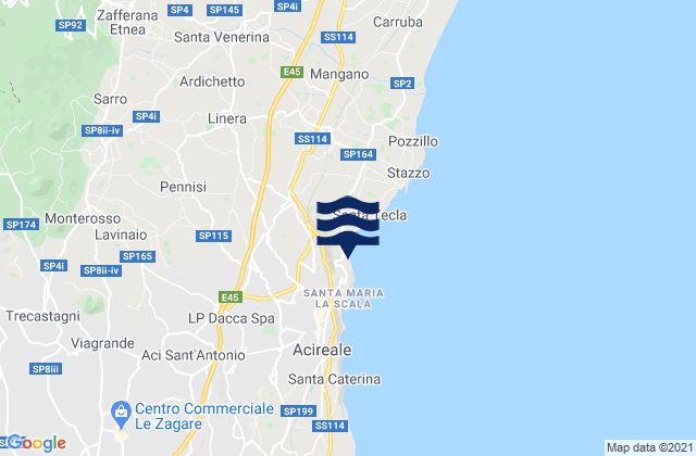 Mapa da tábua de marés em Lavinaio-Monterosso, Italy