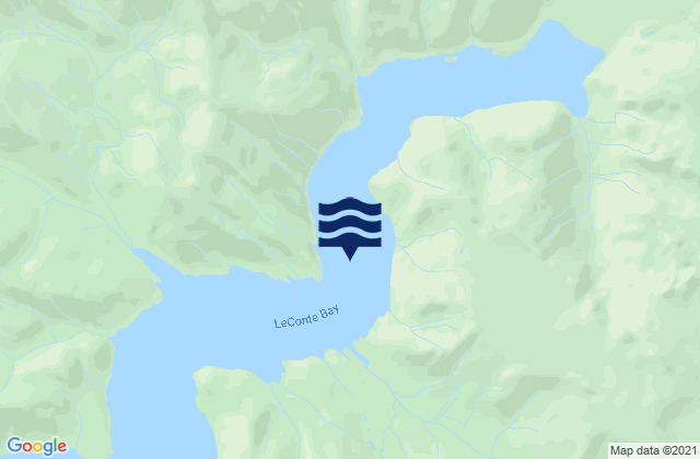 Mapa da tábua de marés em Le Conte Bay, United States