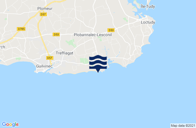 Mapa da tábua de marés em Le Goudoul, France