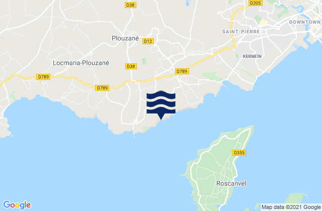 Mapa da tábua de marés em Le Petit Minou, France