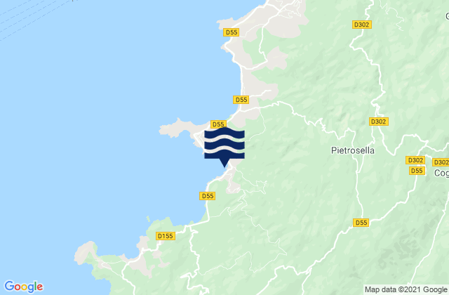 Mapa da tábua de marés em Le Ruppione, France