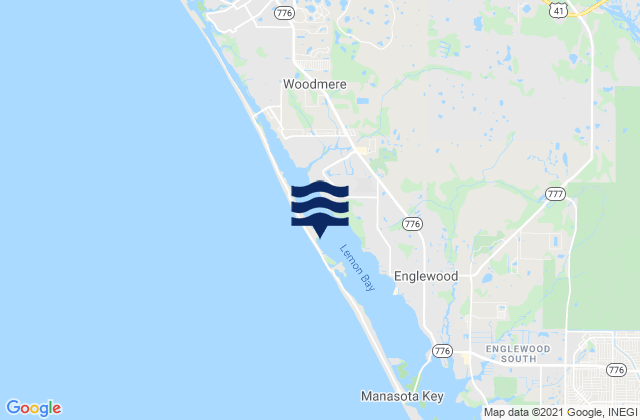 Mapa da tábua de marés em Leachs Key, United States