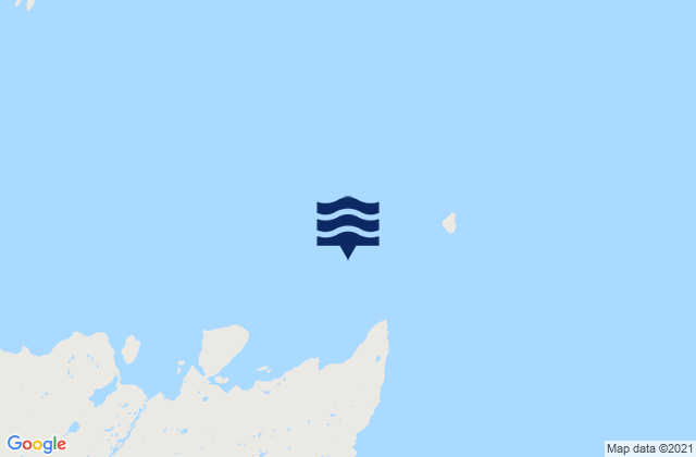 Mapa da tábua de marés em Leaf Bay, Canada