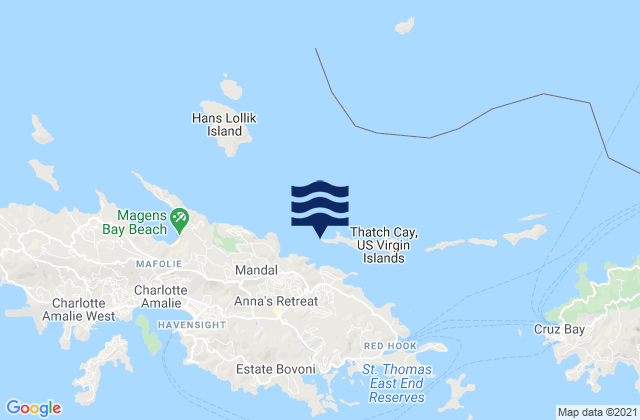Mapa da tábua de marés em Lee Point, U.S. Virgin Islands