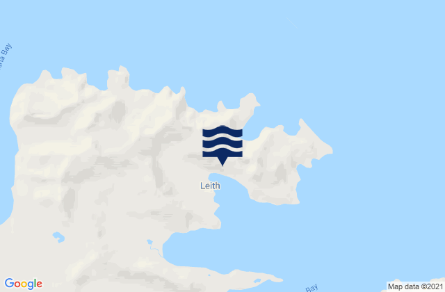Mapa da tábua de marés em Leith Harbor, Argentina