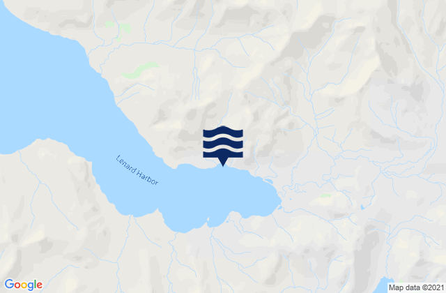 Mapa da tábua de marés em Lenard Harbor (Cold Bay), United States