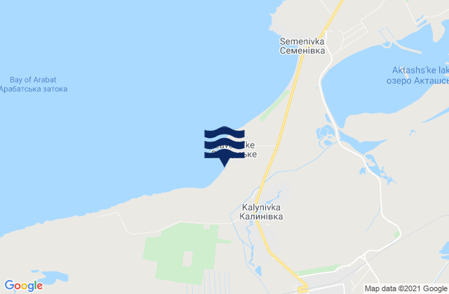 Mapa da tábua de marés em Lenino, Ukraine