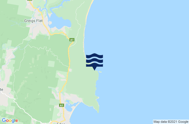 Mapa da tábua de marés em Lennards Island, Australia