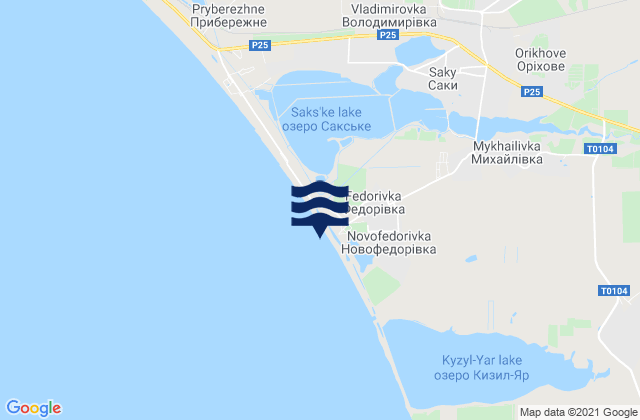 Mapa da tábua de marés em Lesnovka, Ukraine