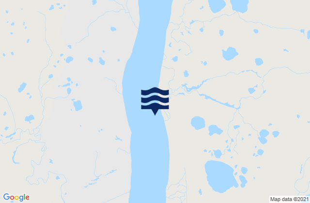 Mapa da tábua de marés em Levelock, United States