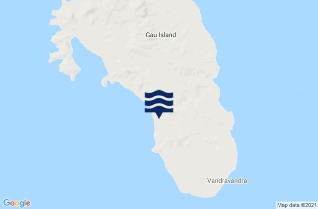 Mapa da tábua de marés em Levuka, Fiji