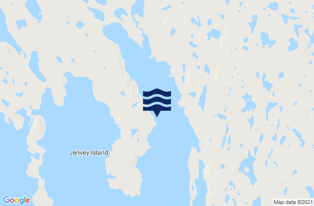 Mapa da tábua de marés em Lewis Bay, Canada