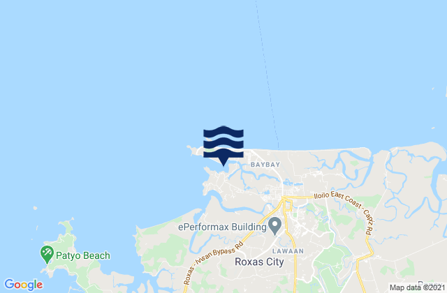Mapa da tábua de marés em Libas, Philippines