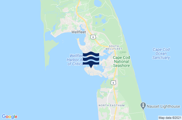 Mapa da tábua de marés em Lieutenant Island, United States