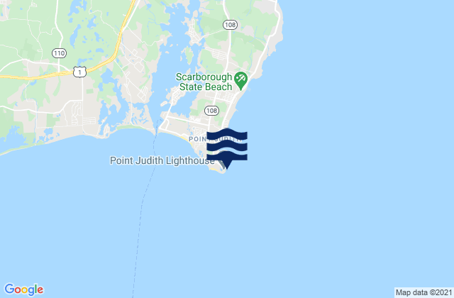 Mapa da tábua de marés em Lighthouse (Point Judith), United States