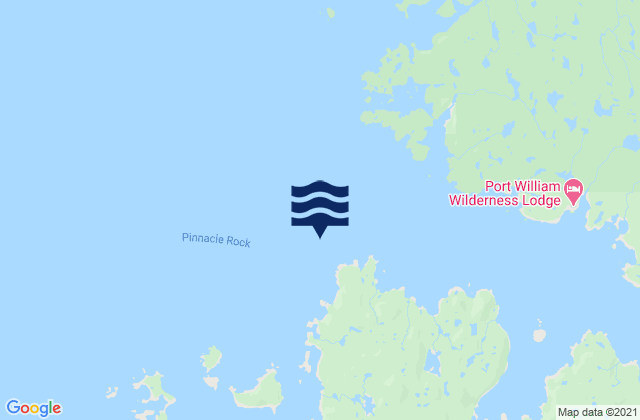 Mapa da tábua de marés em Lighthouse Point Shuyak Island, United States