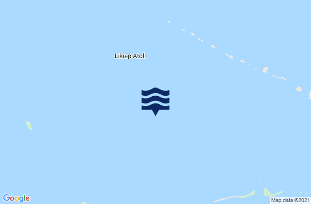Mapa da tábua de marés em Likiep Atoll, Marshall Islands