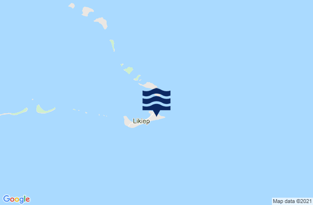 Mapa da tábua de marés em Likiep, Marshall Islands
