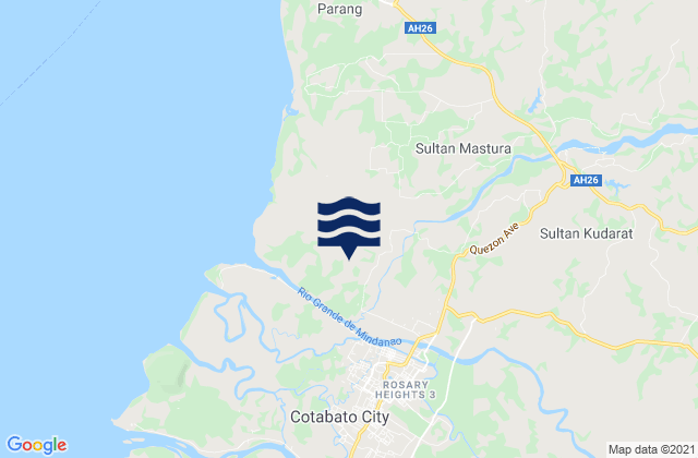 Mapa da tábua de marés em Limbo, Philippines