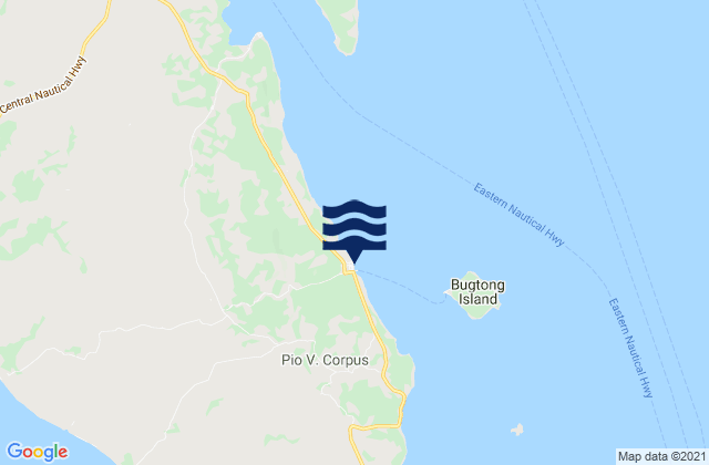 Mapa da tábua de marés em Limbuhan, Philippines