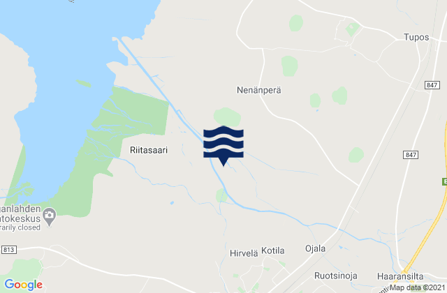 Mapa da tábua de marés em Liminka, Finland