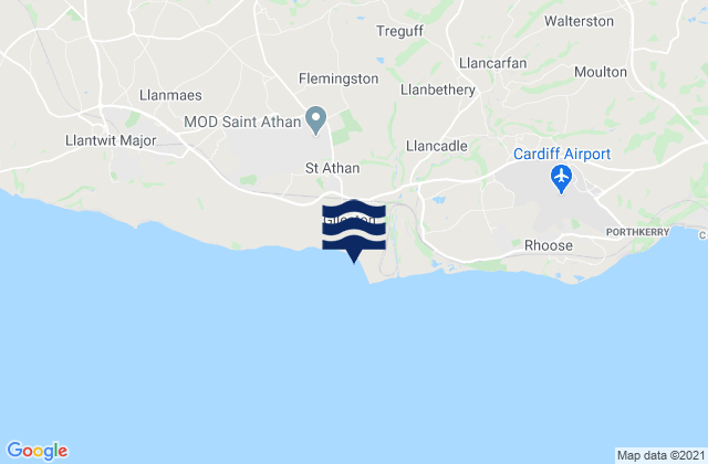Mapa da tábua de marés em Limpert Bay Beach, United Kingdom