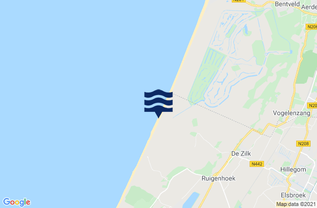 Mapa da tábua de marés em Lisse, Netherlands