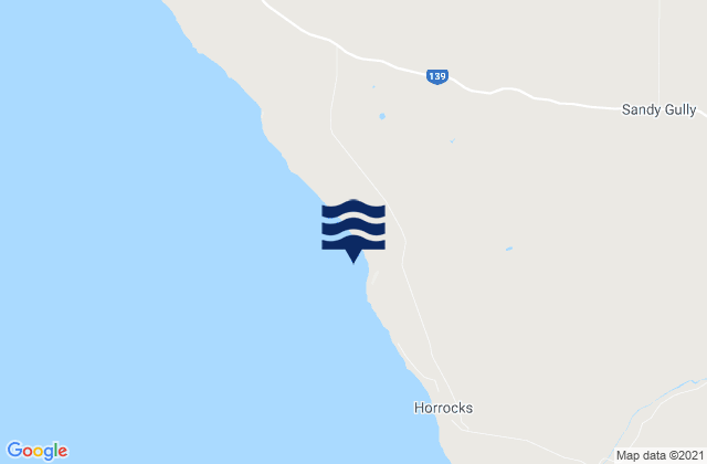 Mapa da tábua de marés em Little Bay, Australia