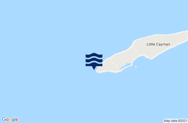 Mapa da tábua de marés em Little Cayman, Cayman Islands