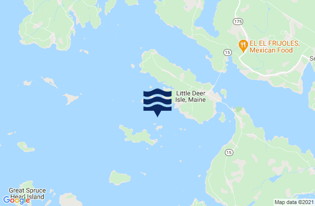 Mapa da tábua de marés em Little Eaton Island NNE of, United States