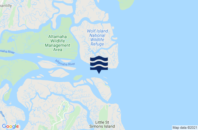 Mapa da tábua de marés em Little Egg Island northwest of, United States