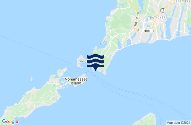 Mapa da tábua de marés em Little Harbor, United States