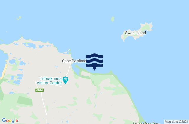 Mapa da tábua de marés em Little Musselroe Bay, Australia