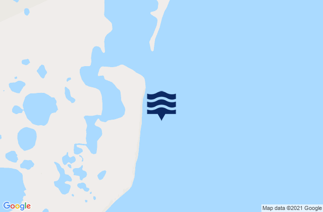 Mapa da tábua de marés em Liverpool Bay, United States