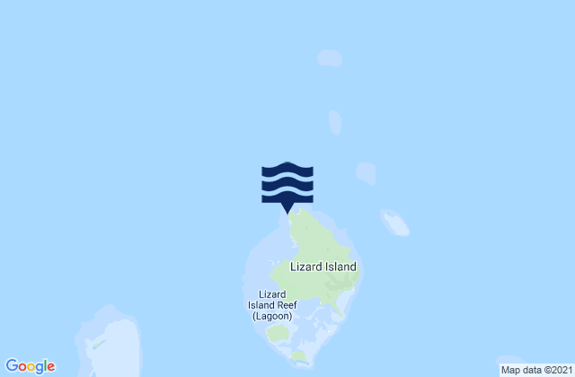 Mapa da tábua de marés em Lizard Island (QLD), Australia