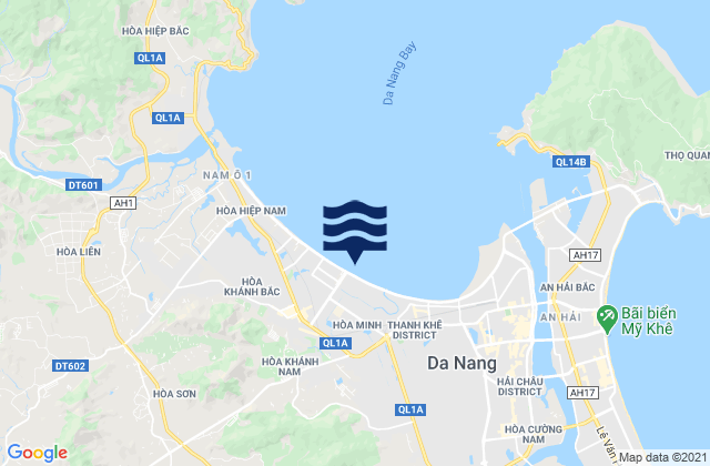 Mapa da tábua de marés em Liên Chiểu, Vietnam
