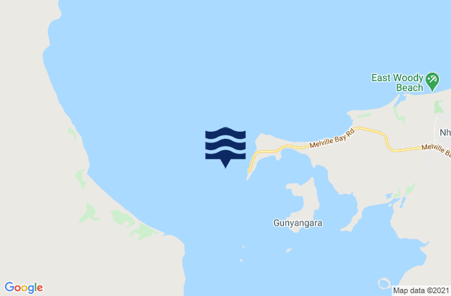 Mapa da tábua de marés em Lle Bay (Gove Harbour), Australia