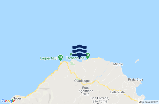 Mapa da tábua de marés em Lobata District, Sao Tome and Principe