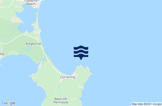 Mapa da tábua de marés em Lobster Bay, Australia