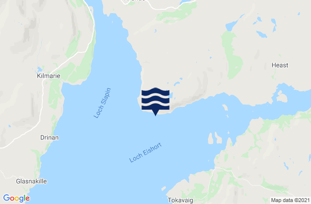 Mapa da tábua de marés em Loch Eishort, United Kingdom